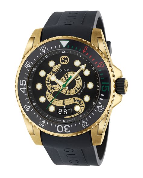 mens gucci snake watch|gucci dive men's watch.